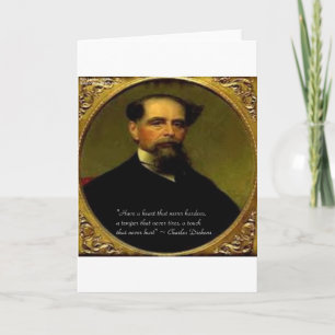 Charles Dickens & Herzliches Zitat Karte