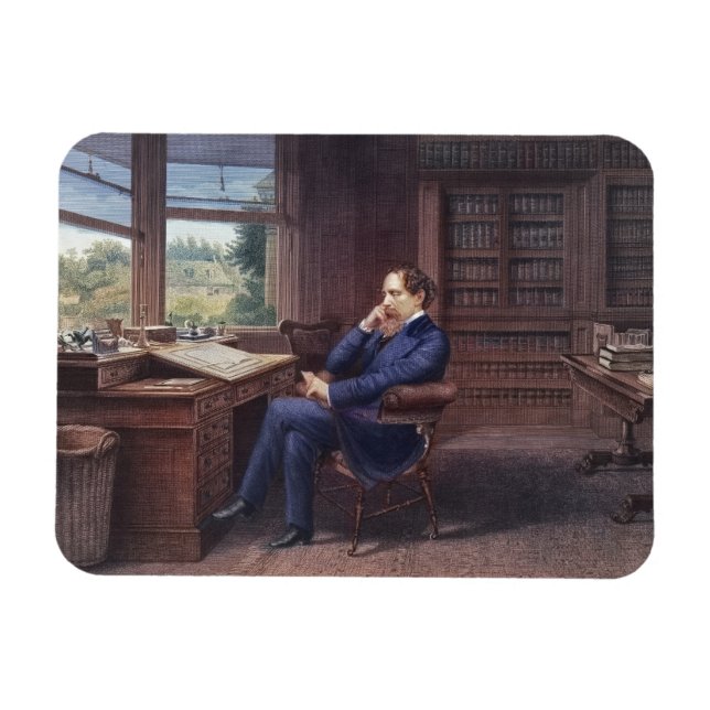 Charles Dickens in seiner Studie Magnet (Horizontal)