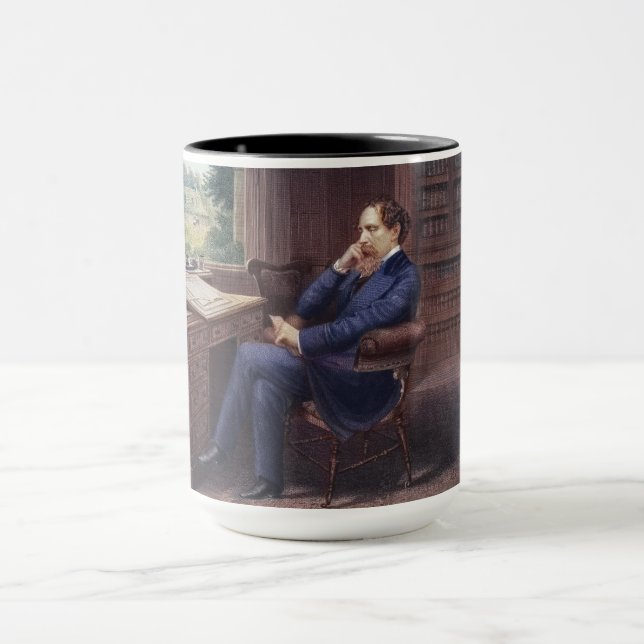 Charles Dickens in seiner Studie Tasse (Zentrum)