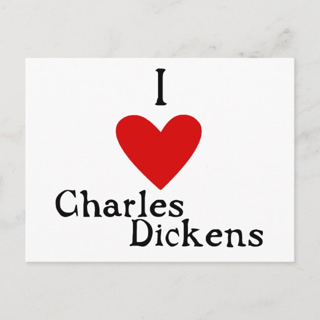 Charles Dickens Liebe Postkarte (Vorderseite)