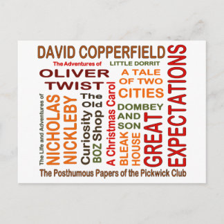 Charles Dickens Novels Postkarte