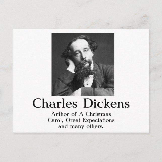 Charles Dickens Postcard Feiertagspostkarte (Vorderseite)