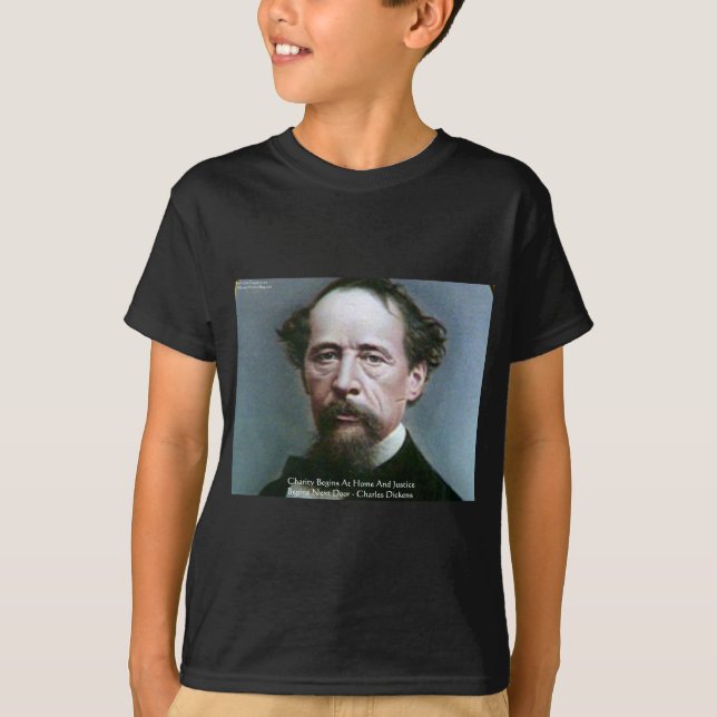 Charles Dickens "Wohltätigkeit @Zuhause" - Kostenv T-Shirt (Vorderseite)