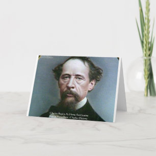 Charles Dickens "Wohltätigkeit @Zuhause" Zitat Ges Feiertagskarte