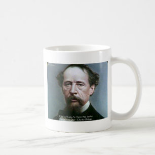 Charles Dickens "Wohltätigkeit @Zuhause" Zitat Ges Tasse