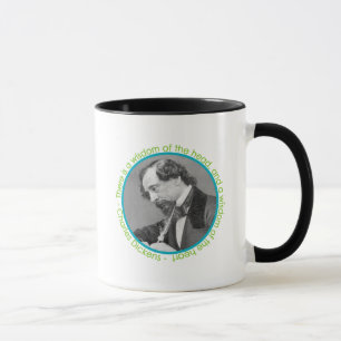 Charles- Dickensporträt mit Zitat Tasse