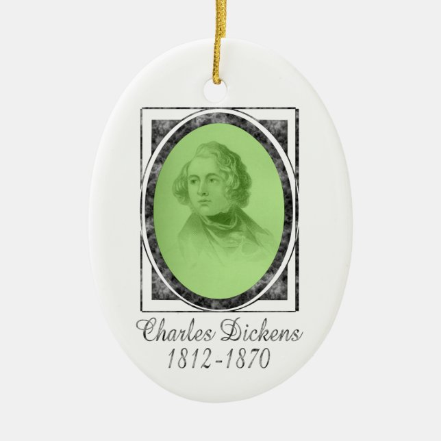 Charles- Dickensverzierung Keramikornament (Vorne)
