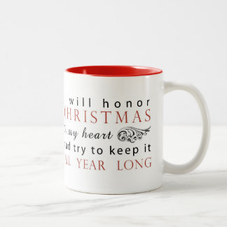 Charles- Dickensweihnachtszitat Zweifarbige Tasse