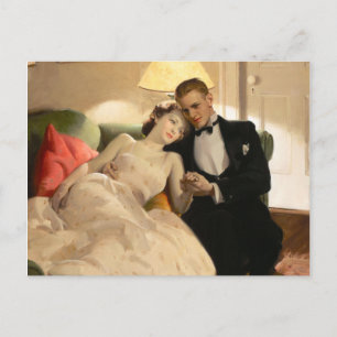 Charles Edward Chambers: Romantisches Paar Postkarte