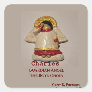 CHARLES GUARDIAN ANGEL QUADRATISCHER AUFKLEBER