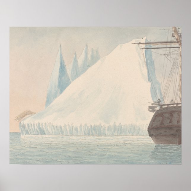 Charles Hamilton Smith - Ein Eisberg und ein Eisbä Poster (Vorne)