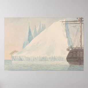 Charles Hamilton Smith - Ein Eisberg und ein Eisbä Poster