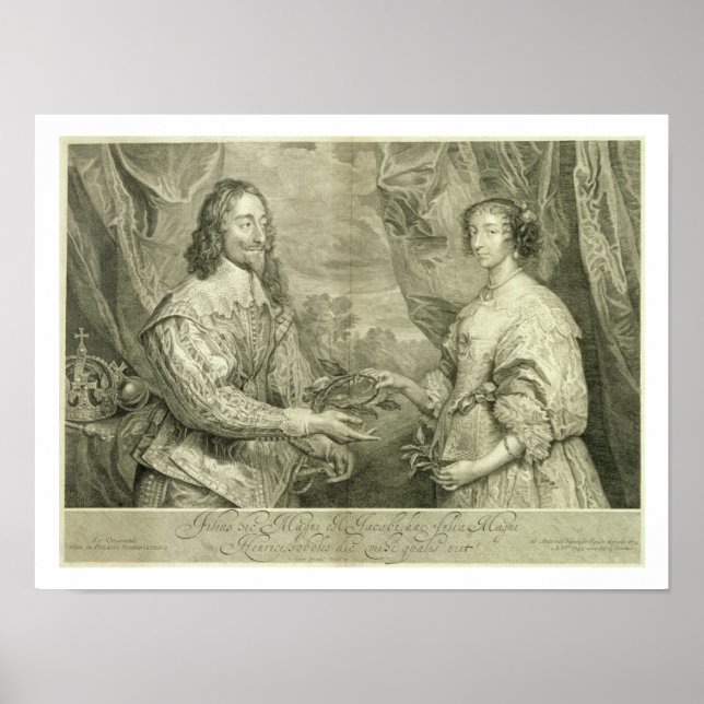 Charles I (1600-49) und Henrietta Maria (1609-69) Poster (Vorne)