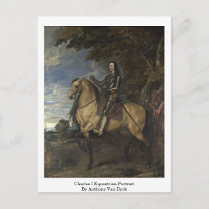 Charles I Equestrian Portrait von Anthony Van Dyck Postkarte