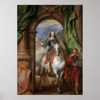 Charles I mit M. de St Antoine - Anthony van Dyck Poster