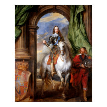 Charles I über Horseback von Van Dyck