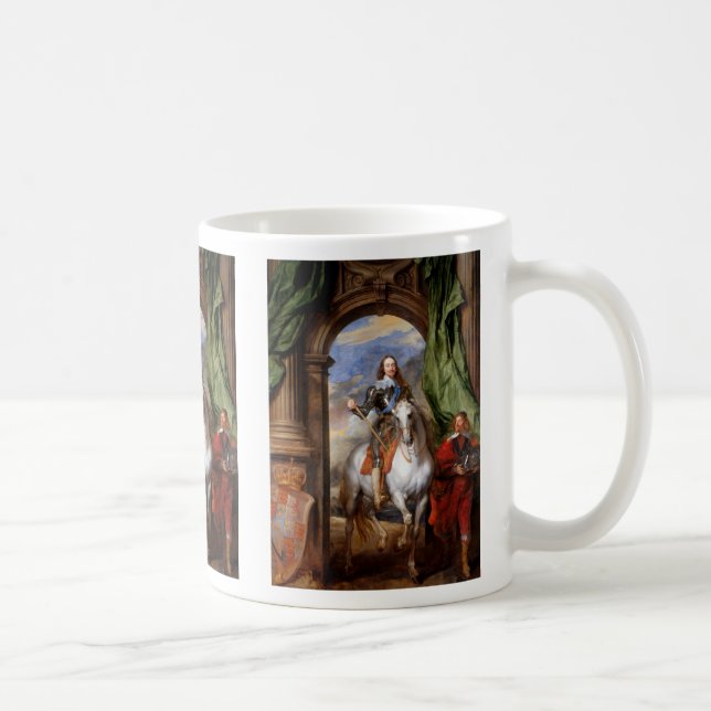 Charles I zu Horseback von Van Dyck Coffee Tasse (Rechts)