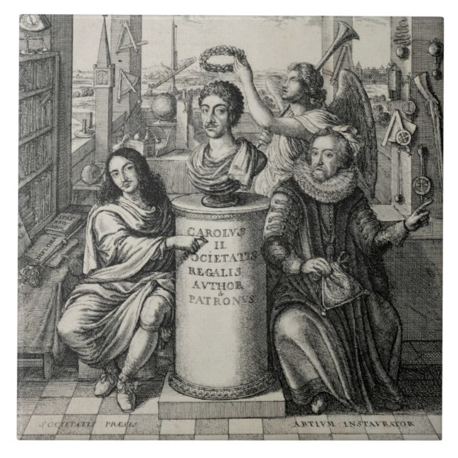 Charles II (1630-85) als Gönner des königlichen Fliese (Vorderseite)