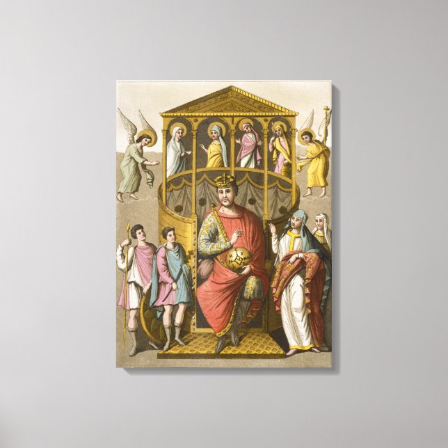 Charles II (823-77) the Bald, nach einem Manuskrip Leinwanddruck (Vorderseite)