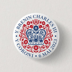 Charles III Coronation 3 Cm Round-Abzeichen Button
