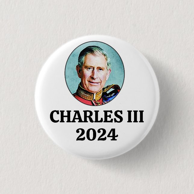 Charles III im Jahr 2024 Button (Vorderseite)