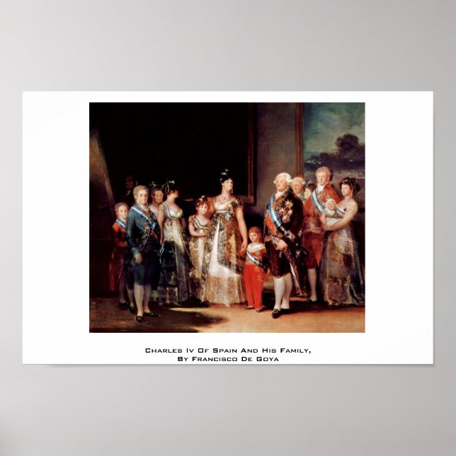Charles IV. von Spanien und seiner Familie Poster (Vorne)