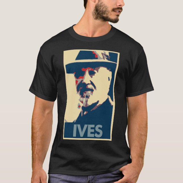 Charles Ives-Plakat-politische Parodie T-Shirt (Vorderseite)