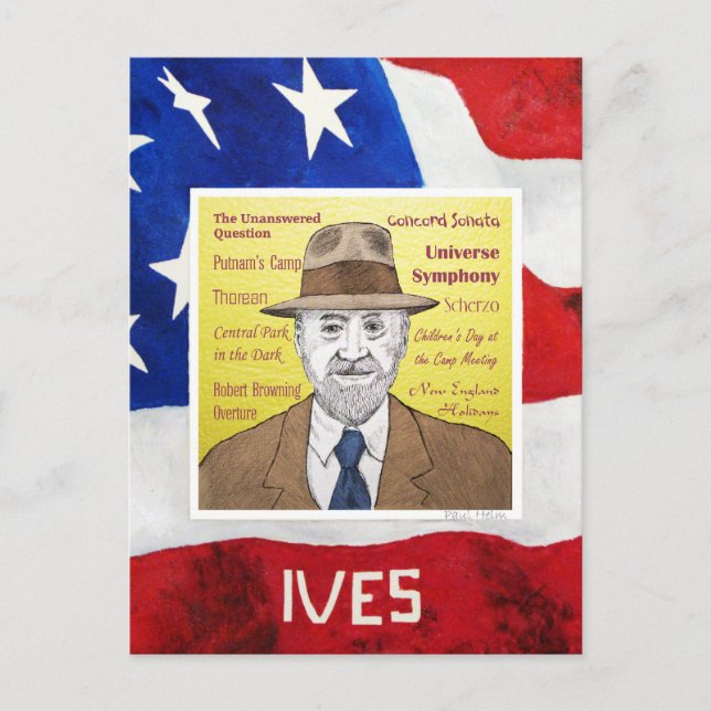 Charles Ives Postkarte (Vorderseite)