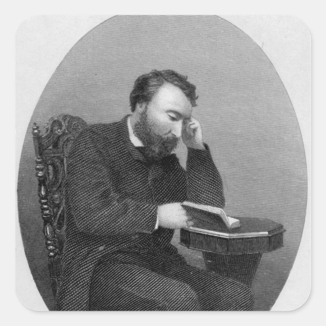 Charles J. Kickham Quadratischer Aufkleber (Vorderseite)