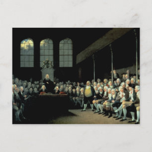 Charles James Fox spricht vor dem Haus Postkarte