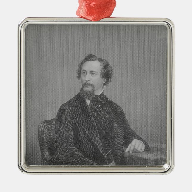 Charles John Huffam Dickens Silbernes Ornament (Vorne)