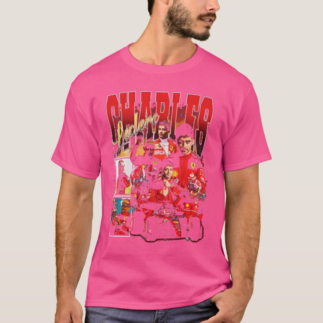 Charles Leclerc Retro Bootleg T-Shirt (Vorderseite)