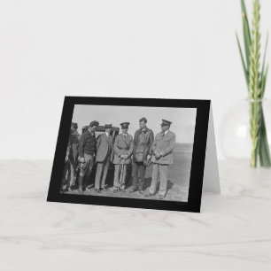 Charles Lindbergh und Orville Wright 1927 Karte