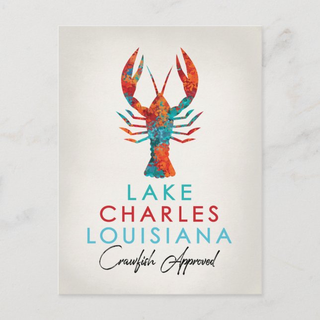 Charles Louisiana Crawfish Bright Postkarte (Vorderseite)