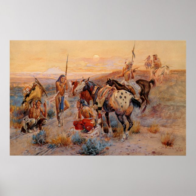 Charles M. Russell's First Wagon Tracks (1908) Poster (Vorne)