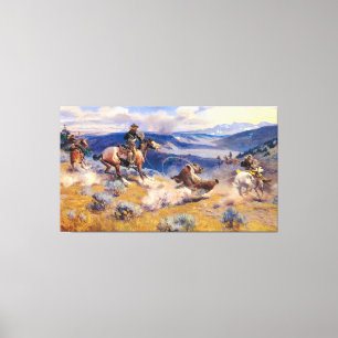 Charles M. Russell's Loops and Swift Horses (1916) Leinwanddruck