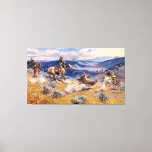 Charles M. Russell's Loops and Swift Horses (1916) Leinwanddruck