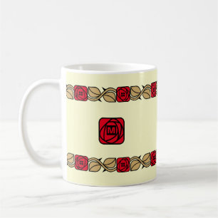 Charles Mackintosh Arts & Crafts Style Rose Frieze Kaffeetasse