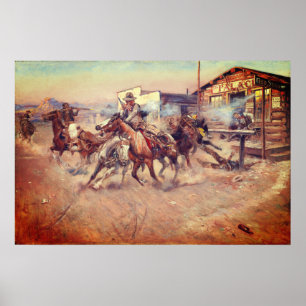 Charles Marion Russell – Rauch einer .45 Poster