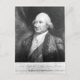 Charles, Marquis von Cornwallis, 1799 Postkarte