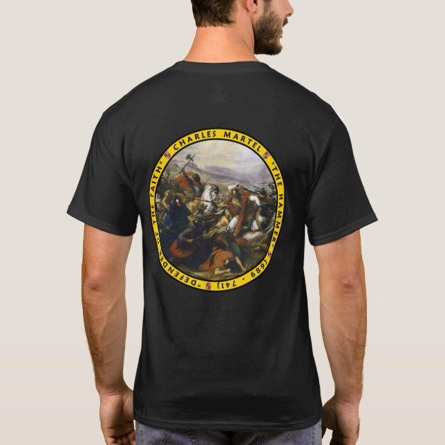 Charles Martel im Kampf-Siegel-Shirt T-Shirt (Rückseite)