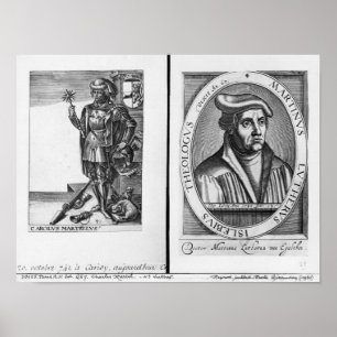 Charles Martel und Martin Luther Poster