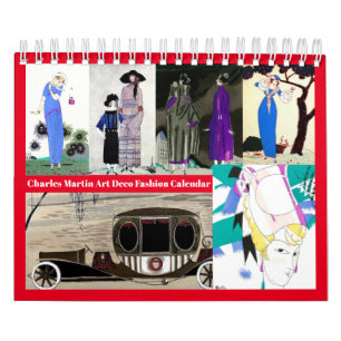 Charles Martin Art Deco Fashion Calendar Kalender
