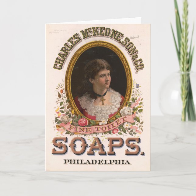 Charles McKeone, Son & Co., Antique Soap Ad Karte (Vorderseite)