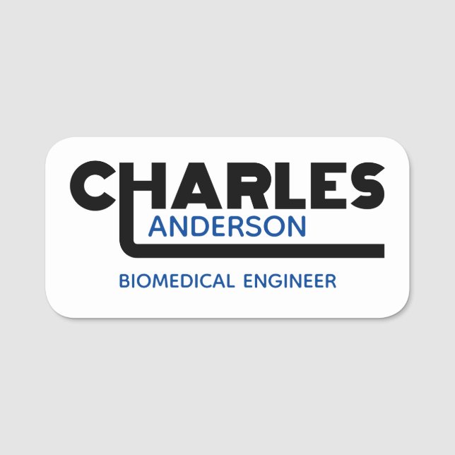 Charles Name Tag Namensschild (Vorderseite)