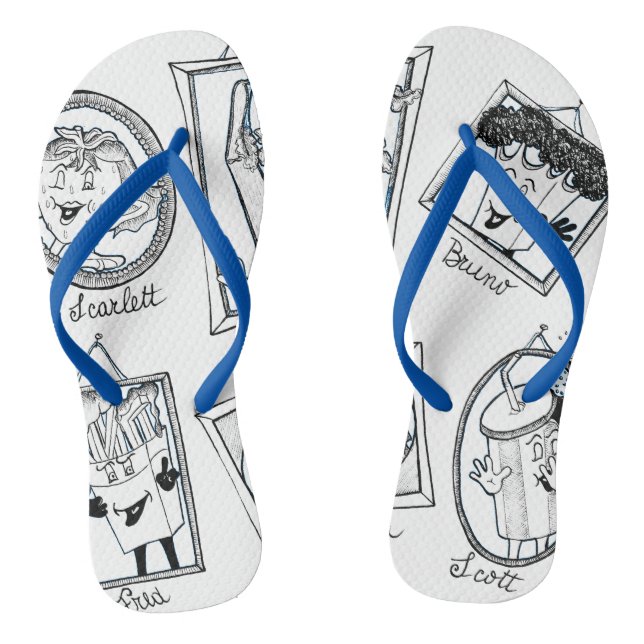 'Charles pals' Royal Blue Flip Flops (Fußbett)