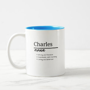 Charles, personalisierter Name Zweifarbige Tasse