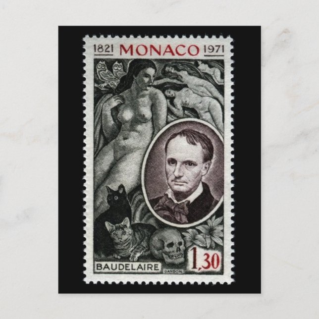 Charles Pierre Baudelaire (1821-1867) Postcard Postkarte (Vorderseite)