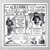 Charles Ray 1920 Vintager Baseballfilm und Plakat