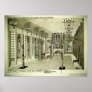 Charles Rennie Mackintosh 1901 Zeichnend Poster